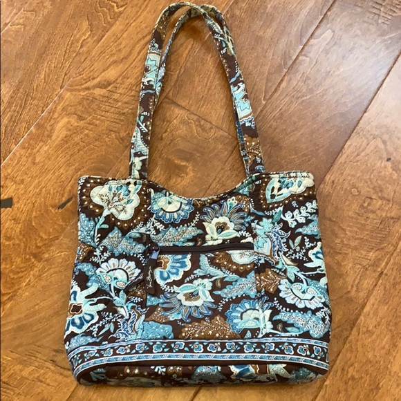vera bradley java blue tote